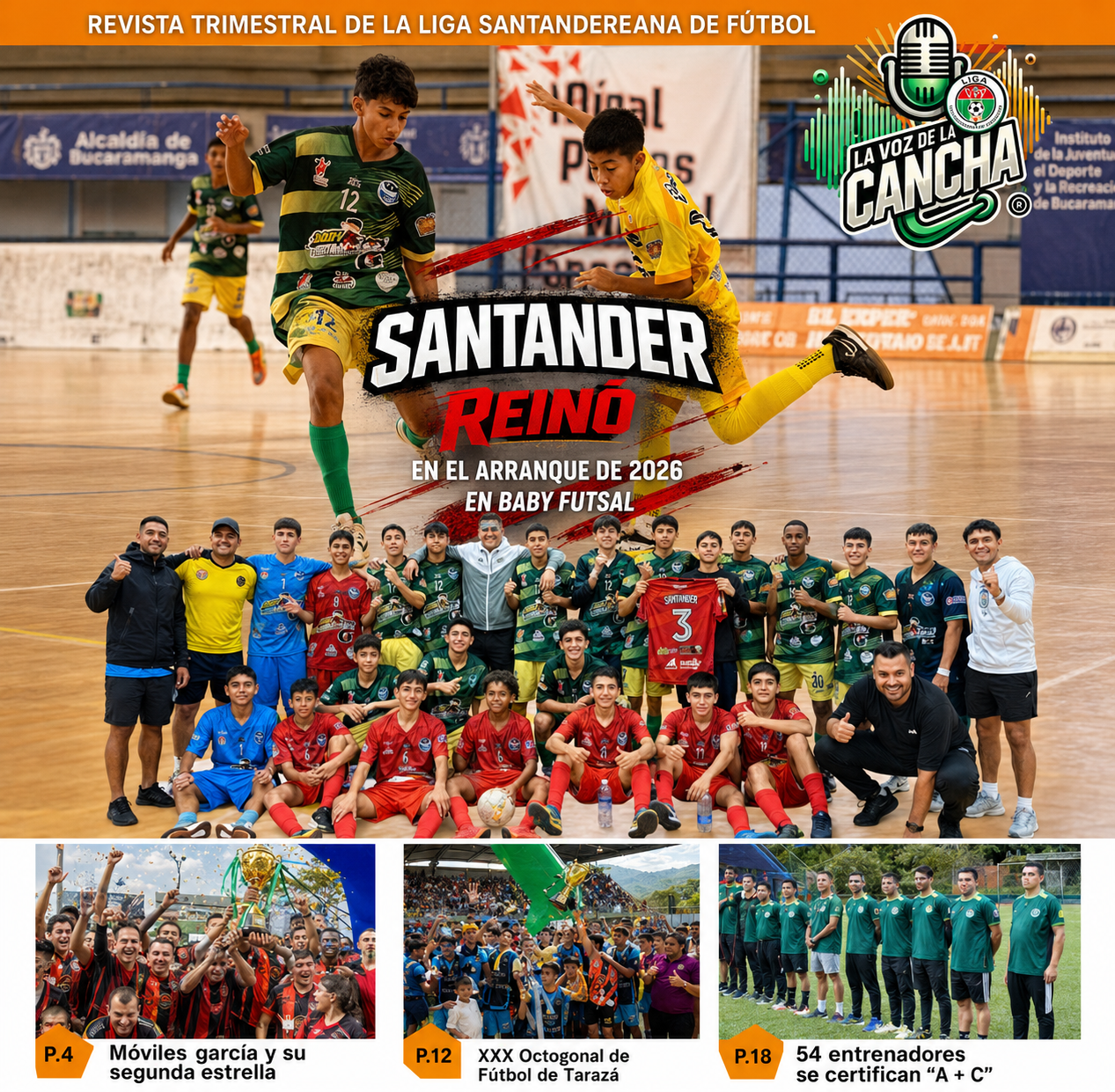 Portada de Revista trimestral de la Liga Santandereana de Fútbol