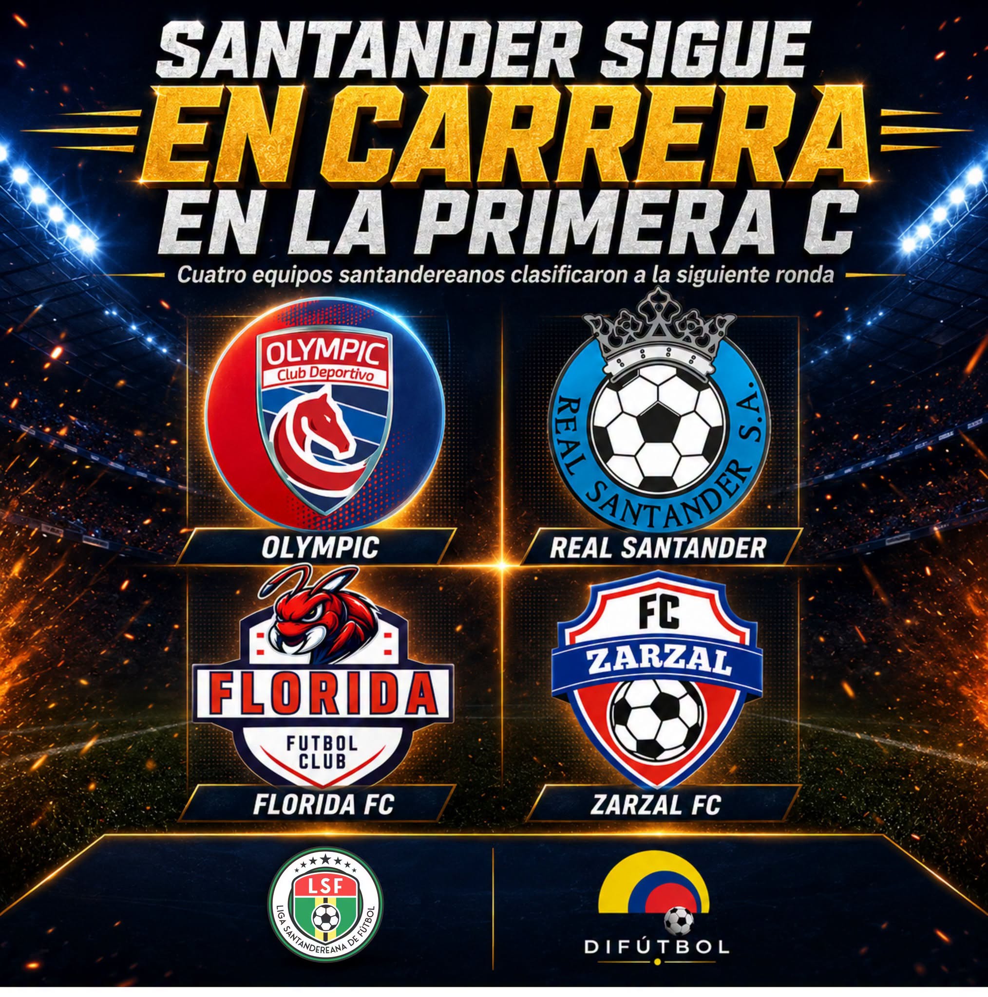 #OlympicFC #RealSantander #FloridaFC #CDZarzalFC